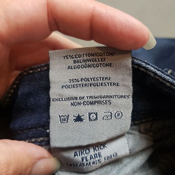 Silver Aiko Kick Flare Capri / Crop / Shorts / jeans size 27 - Picture 5 of 11